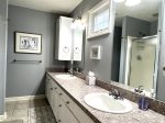 En suite, Bathroom 1 with double vanity